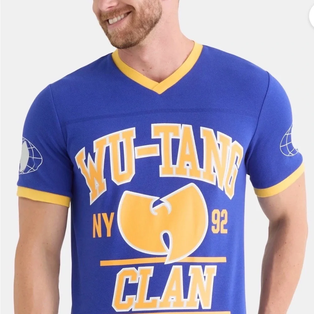 Wu-Tang Clan Staten Island 92 C.R.E.A.M Jersey Tee Blue Yellow Men’s M (NWT) - Picture 5 of 5